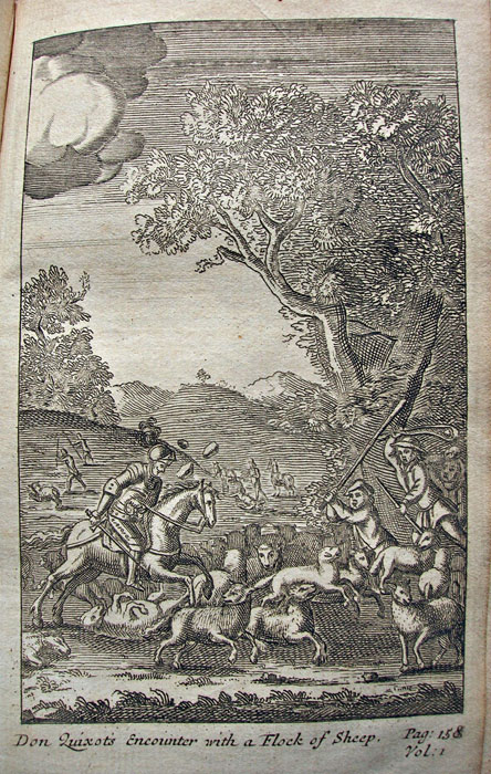 Don Quixot's Encounter with a Flock of Sheep.