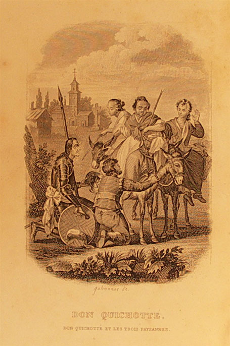 Don Quichotte et les trois paysannes.