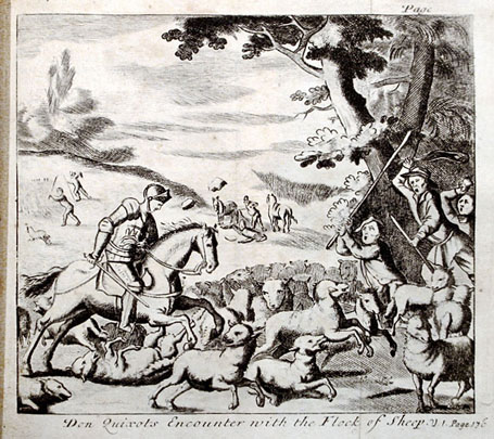 Don Quixot's Encounter with the Flock of Sheep.