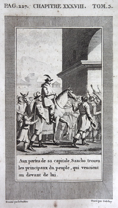Aux portes de sa capitale, Sancho trouva les principaux du peuple, qui venoient au devant de lui.