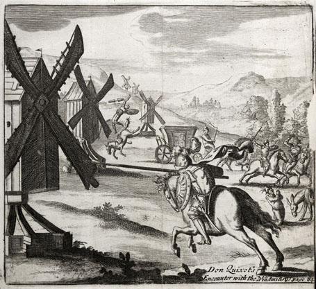 Don Quixot's encounter with the windmills