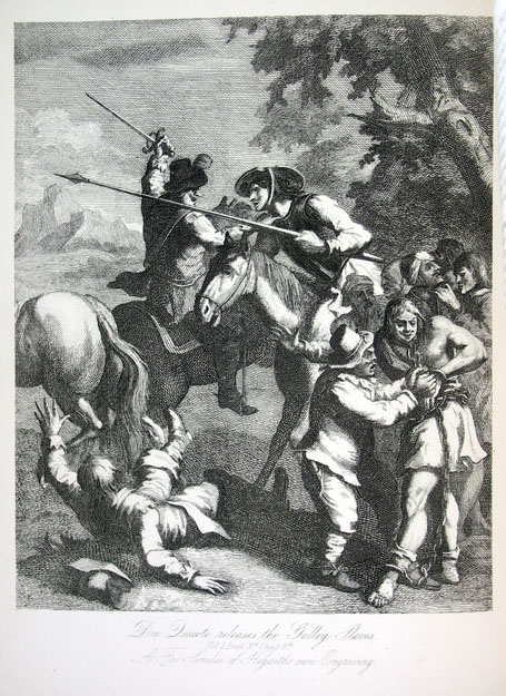 Don Quixote releases the Galley Slaves.