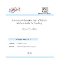 La volupté des mots dans Clélie de Mademoiselle de Scudéry