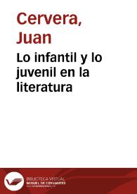 Lo infantil y lo juvenil en la literatura
