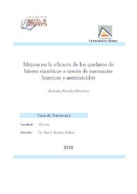 Mejora en la eficacia de los quelatos de hierro sintéticos a través de sustancias húmicas y aminoácidos