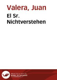 El Sr. Nichtverstehen [Audio]