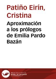 Aproximación a los prólogos de Emilia Pardo Bazán