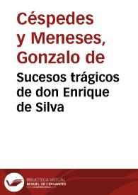 Sucesos trágicos de don Enrique de Silva