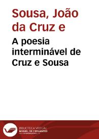 A poesia interminável de Cruz e Sousa