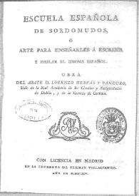 Escuela española de sordomudos, o Arte para enseñarles a escribir y hablar el idioma español. Tomo II