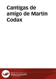 Cantigas de amigo de Martin Codax