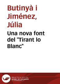 Una nova font del 'Tirant lo Blanc'