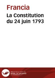 La Constitution du 24 juin 1793