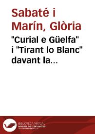 'Curial e Güelfa' i 'Tirant lo Blanc' davant la cavalleria de la tardor medieval