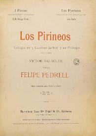Los Pirineos : trilogia en 3 cuadros (actos) y un prólogo ; poema catalan de Víctor Balaguer  = I Pirenei ; traduzione italiana di G. Ma. Arteaga...