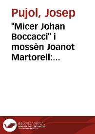'Micer Johan Boccacci' i mossèn Joanot Martorell: presències del 'Decameron' i de la 'Fiammetta' al 'Tirant lo Blanc'