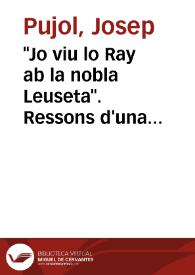 'Jo viu lo Ray ab la nobla Leuseta'. Ressons d'una 'razo' a la literatura catalana del segle XV