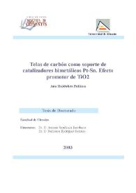 Telas de carbón como soporte de catalizadores bimetálicos Pt-Sn. Efecto promotor de TiO2