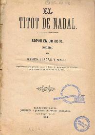 El titót de Nadal : sopar en un acto