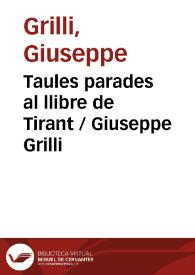 Taules parades al llibre de Tirant