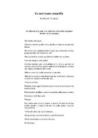 Yo seré mano amarilla