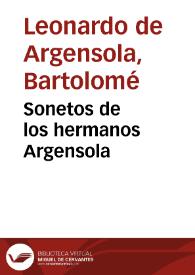 Sonetos de los hermanos Argensola