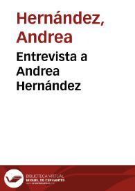 Entrevista a Andrea Hernández