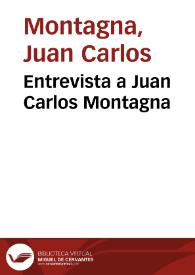Entrevista a Juan Carlos Montagna