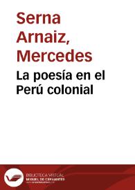La poesía en el Perú colonial
