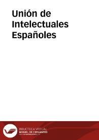 Unión de Intelectuales Españoles
