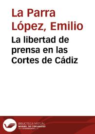 La libertad de prensa en las Cortes de Cádiz