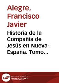 Historia de la Compañía de Jesús en Nueva-España. Tomo III