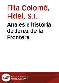 Anales e historia de Jerez de la Frontera