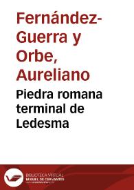 Piedra romana terminal de Ledesma