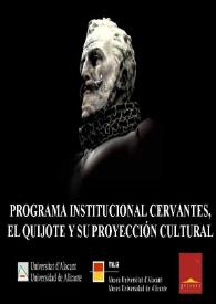 Programa institucional Cervantes, El Quijote y su proyección cultural