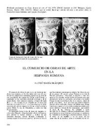 El comercio de obras de arte en la Hispania romana