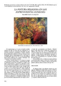 La pintura religiosa en los expresionistas alemanes