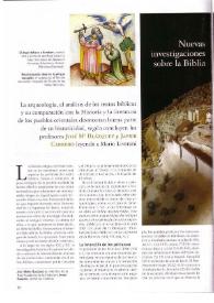 Nuevas investigaciones sobre la Biblia : más mito que historia