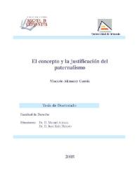 El concepto y la justificación del paternalismo