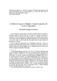 La Historia Augusta e Hispania. Algunos aspectos a la luz de la arqueología