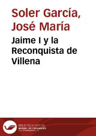 Jaime I y la Reconquista de Villena