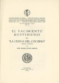 El yacimiento musteriense de 'La Cueva del Cochino' (Villena-Alicante)