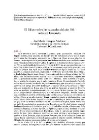 El Edicto sobre las bacanales del año 186 antes de Jesucristo