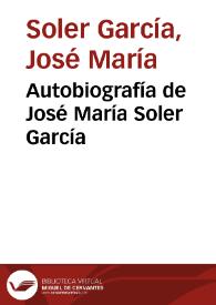 Autobiografía de José María Soler García