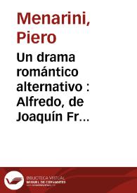 Un drama romántico alternativo : Alfredo, de Joaquín Francisco Pacheco