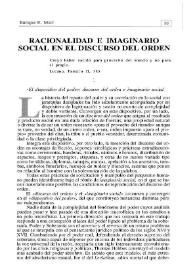 Racionalidad e imaginario social en el discurso del orden