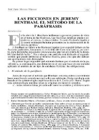 Las ficciones en Jeremy Bentham. El método de la paráfrasis