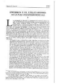 Dworkin y el utilitarismo : algunas inconsistencias