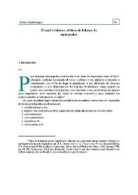El mal a tolerar, el bien de tolerar, lo intolerable