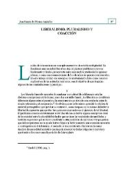 Liberalismo, pluralismo y coacción